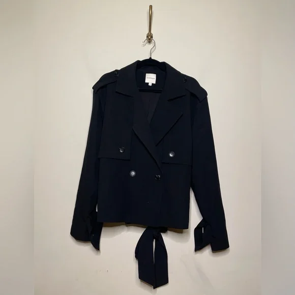 Favorite Daughter The Cropped Charles Trench in Black - Picture 6 of 9